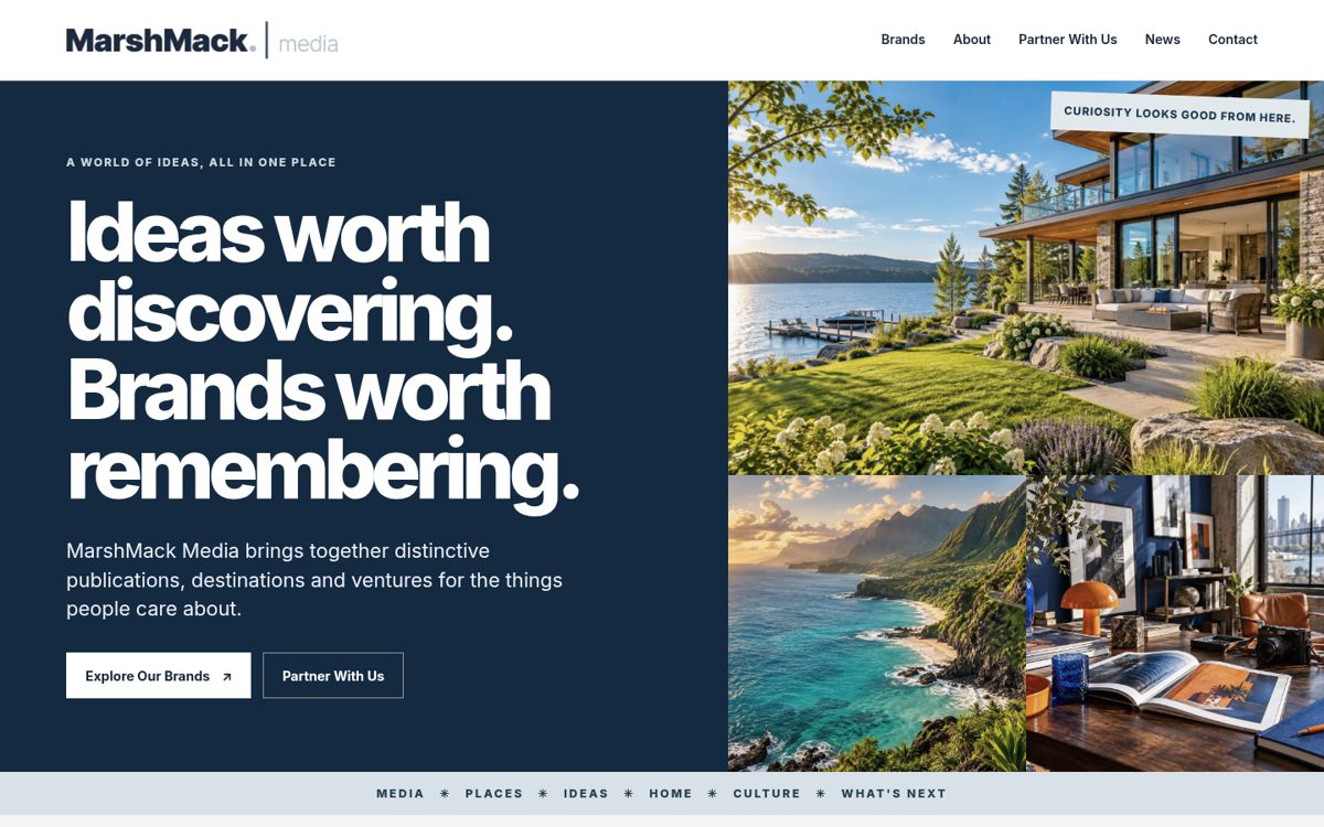 MarshMack Media website homepage